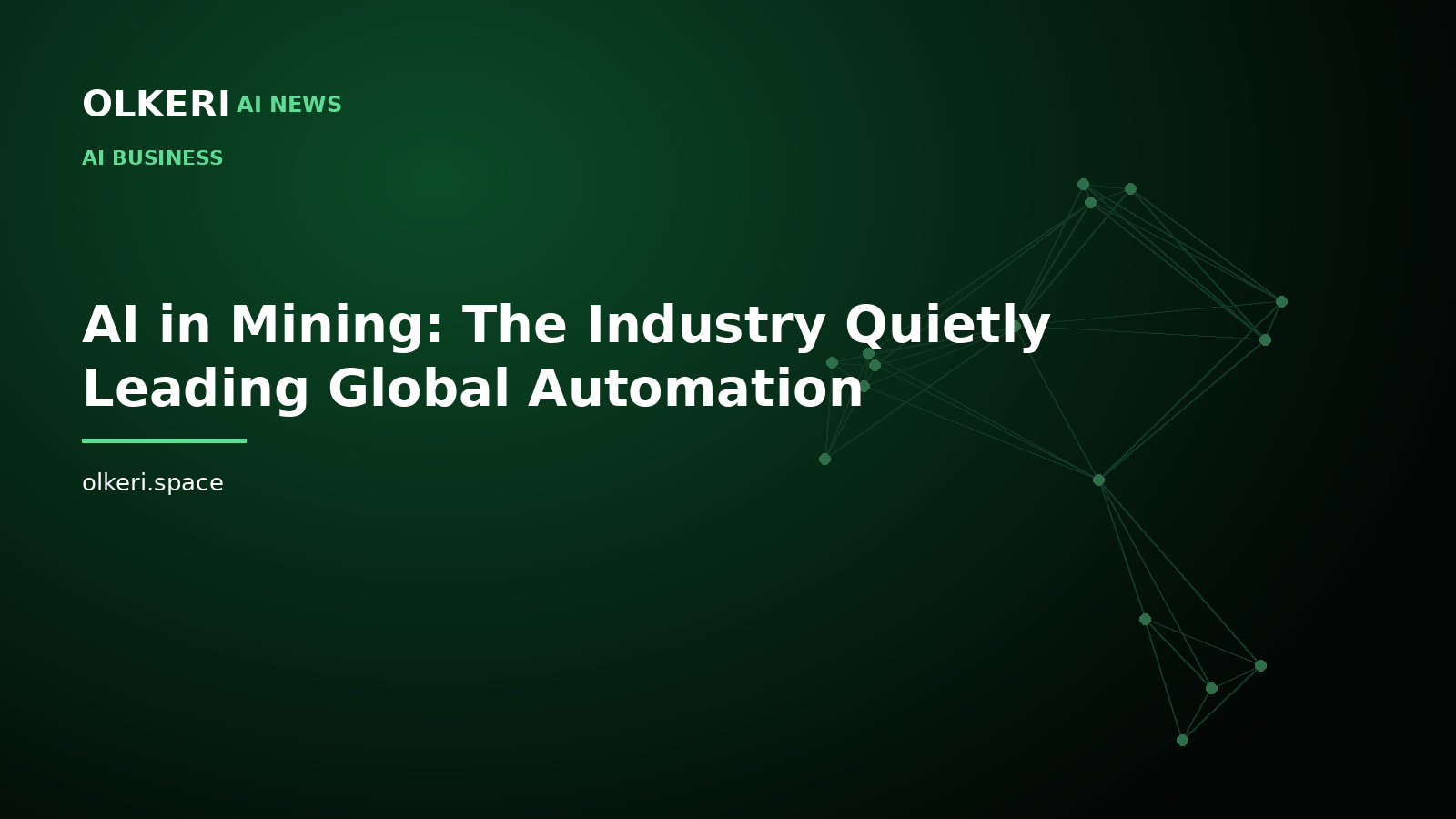 AI in Mining: The Industry Quietly Leading Global Automation