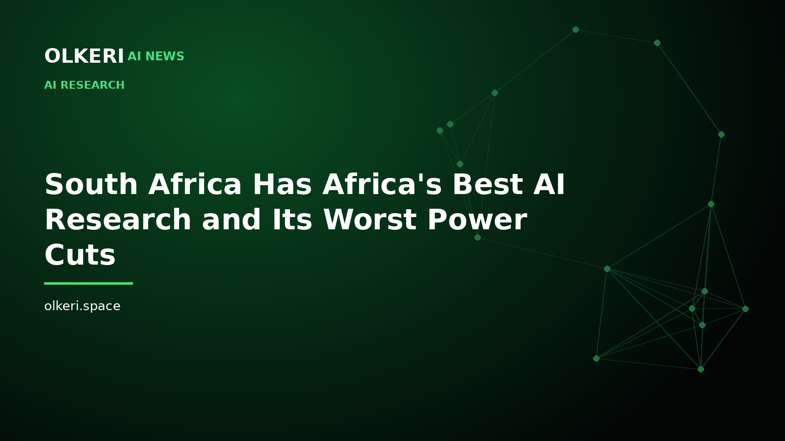 L'Afrique du Sud a la meilleure recherche en IA du continent et ses pires coupures d'électricité